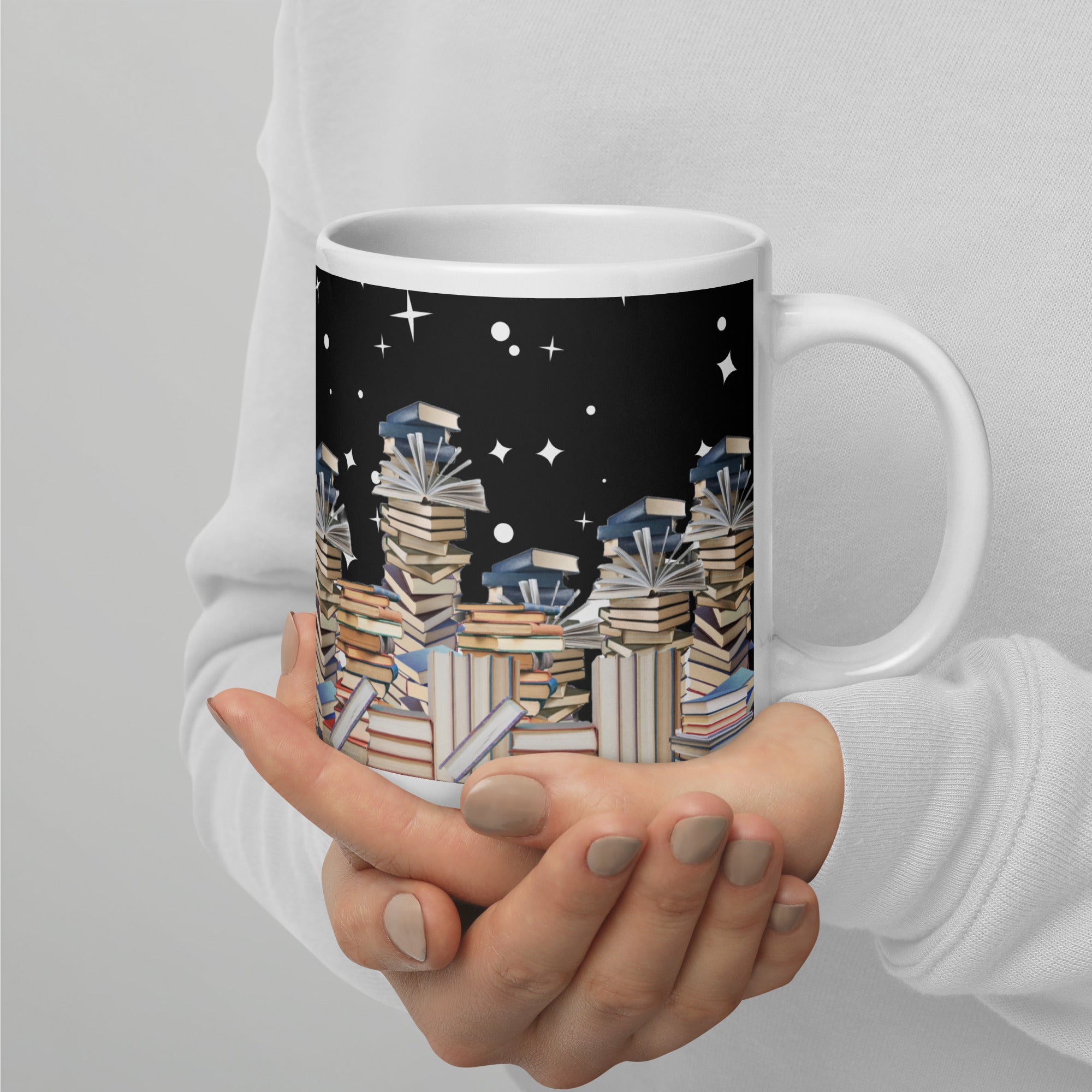 White glossy mug