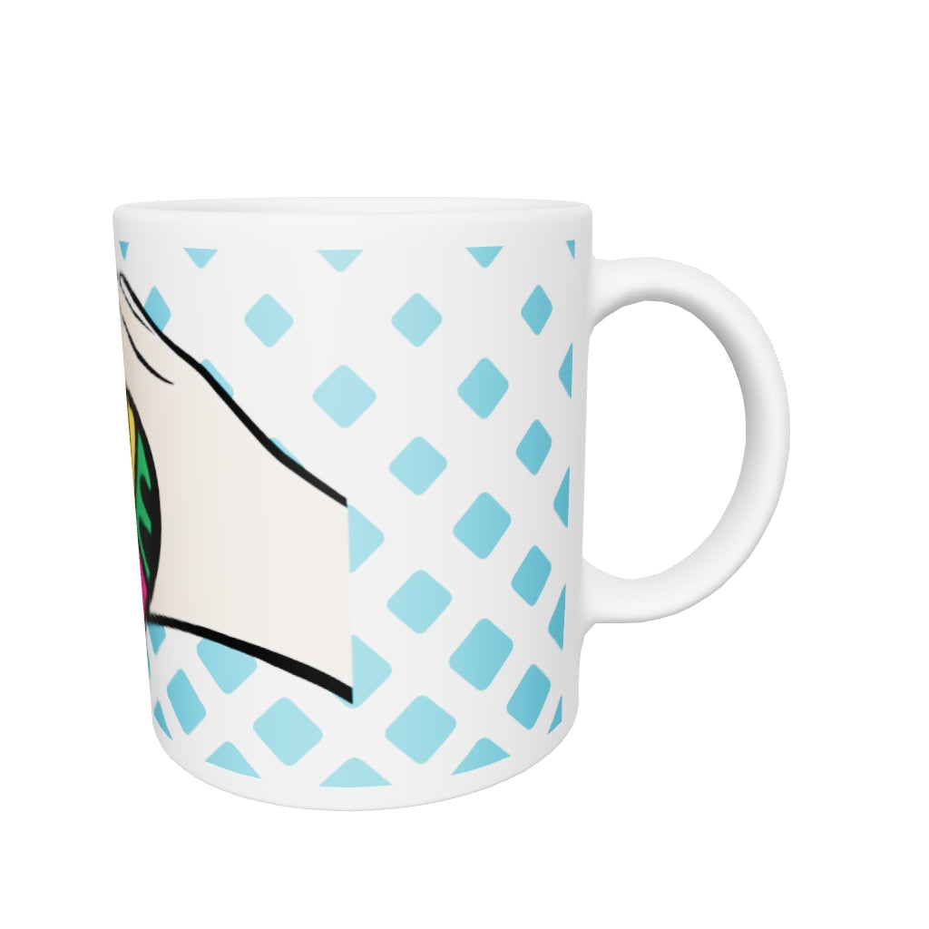 White glossy mug