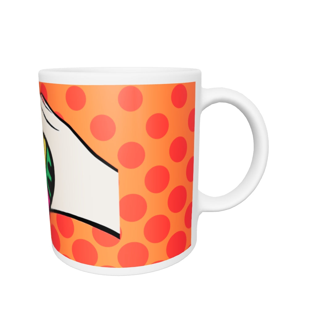 White glossy mug