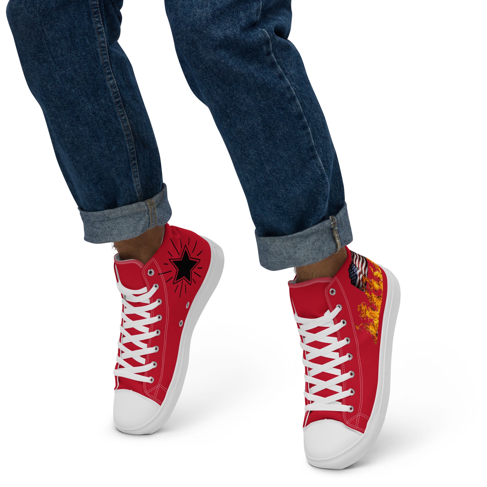 Men’s high top canvas shoes