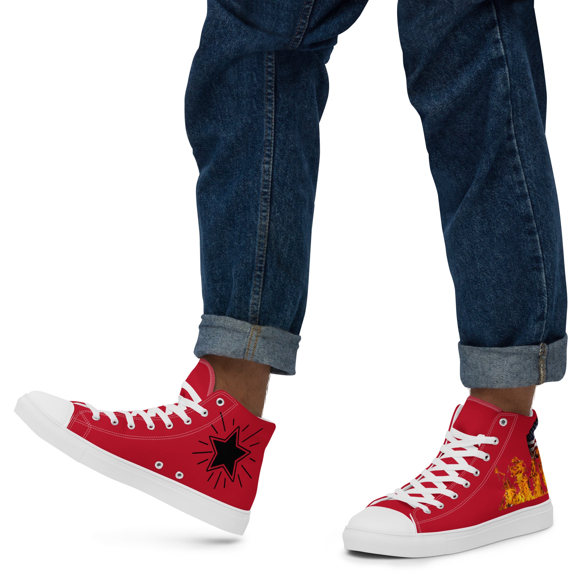 Men’s high top canvas shoes