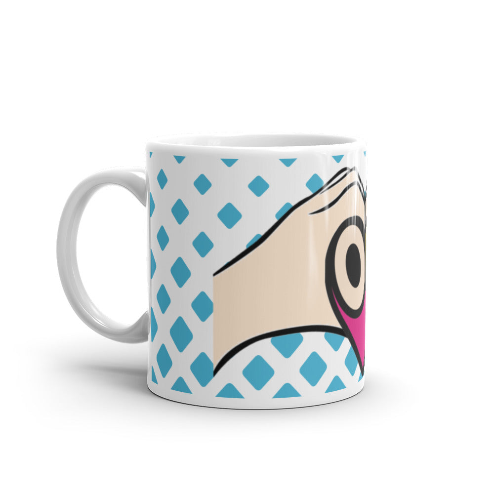 White glossy mug